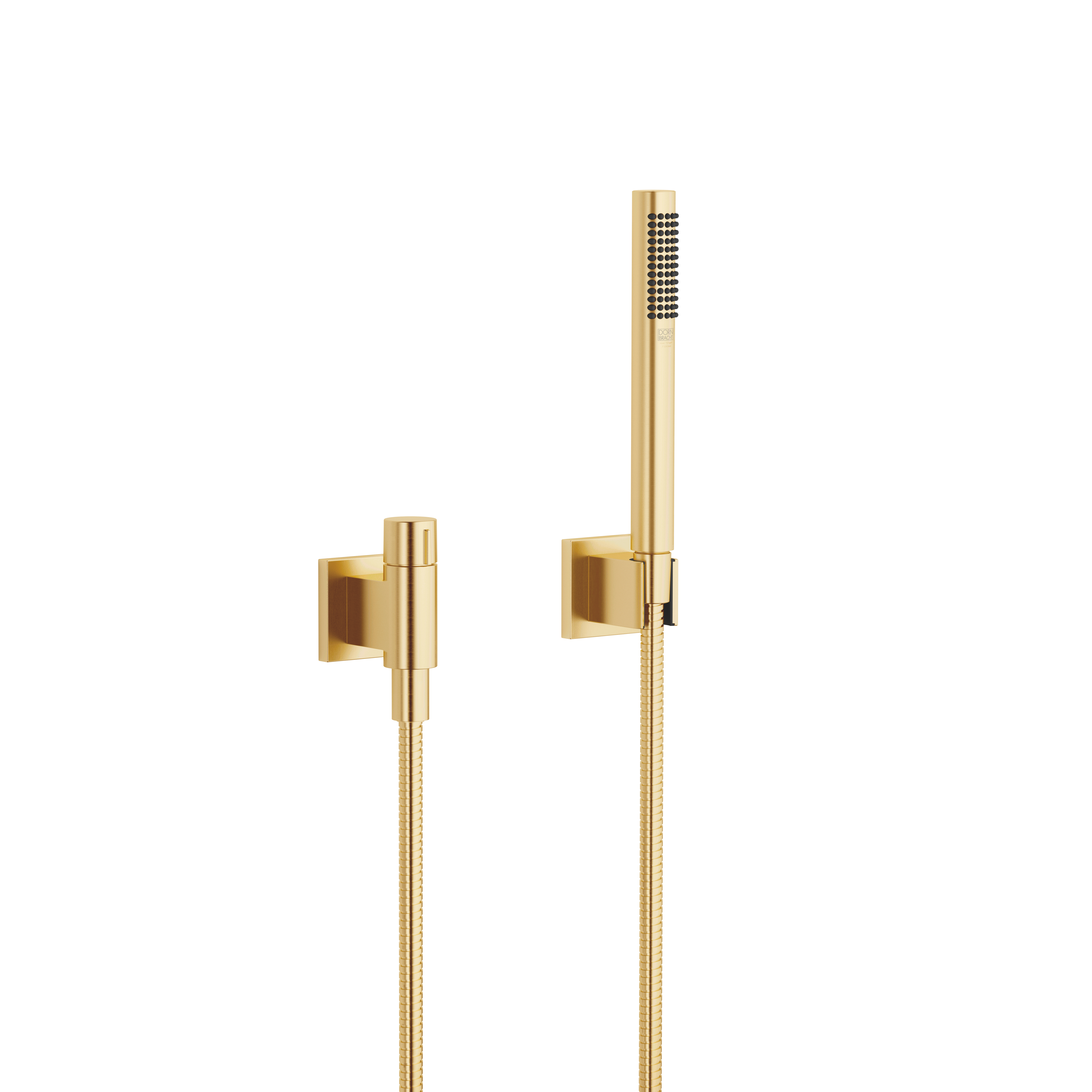 Набор для ручного душа с отдельными розетками и регулировкой громкости - Brushed Durabrass (23-каратное золото) DornBracht CL.1 27809980-28