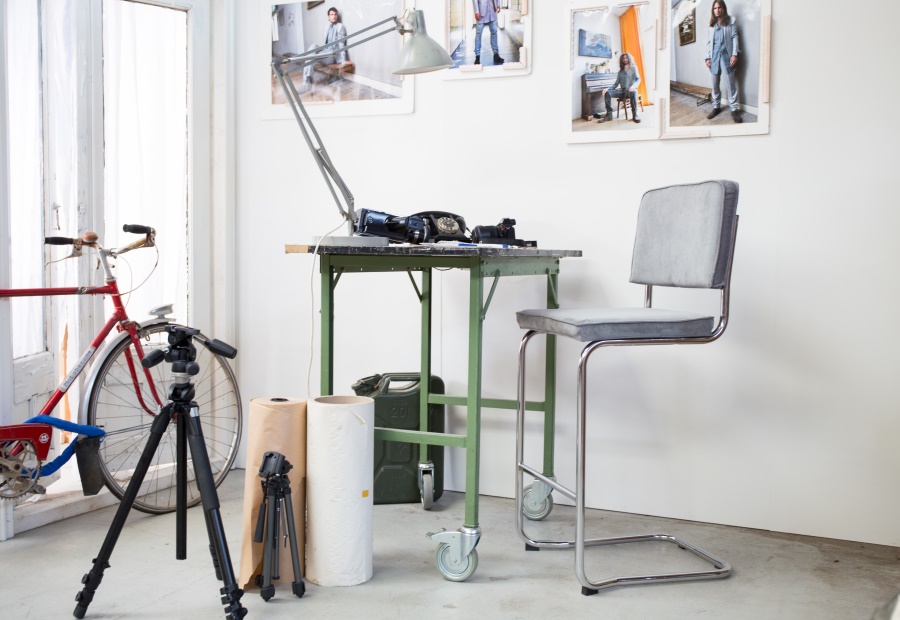 Стул барный Ridge Kink Rib светло-серый Zuiver 1500023 - Вид №2