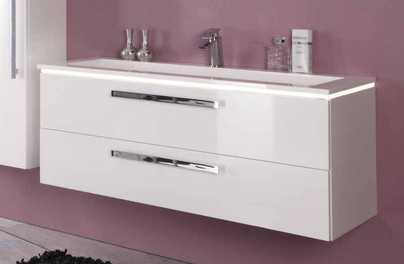 WUA3312E7(769/169) Puris Star Line, тумба (2 ящика) под раковину на 1 или 2 смесителя 1200 мм, цвет серый структурный 
