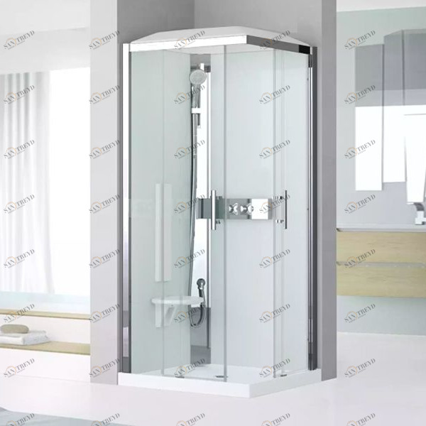 Душевая кабина термостатическая 90x90 GLAX 3 A90 STANDARD Novellini GLAX 3 с низким душевым поддоном и крышей GL3A90TT1K