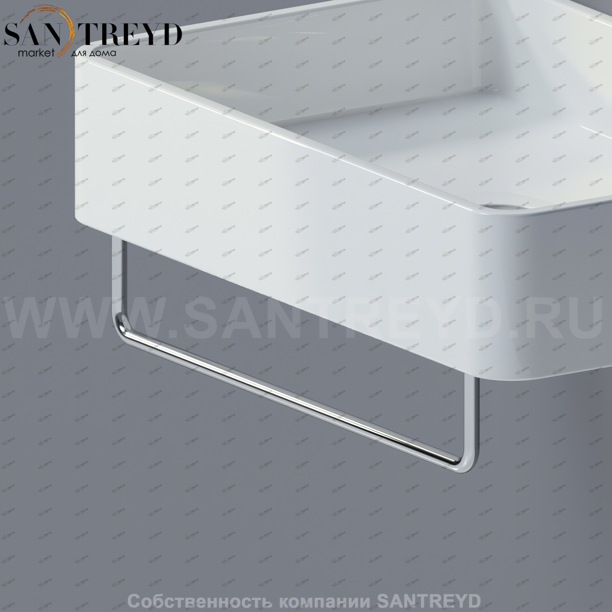 Flaminia MINIWASH Держатель для полотенца для раковины 60 см хромированный PMW60 Ceramica Flaminia