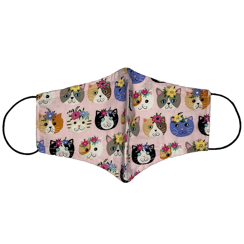 ПР0051814 Маска защитная (для людей) многоразовая двухслойная Мордашки, размер L,XL Pride 