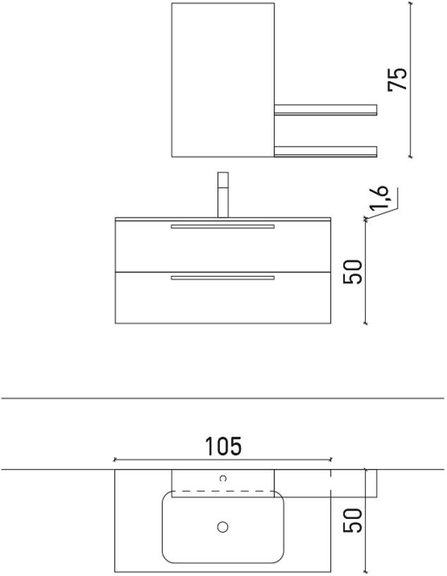 Archeda Подвесной туалетный столик с зеркалом Light sun-id-1446259 - Вид №4