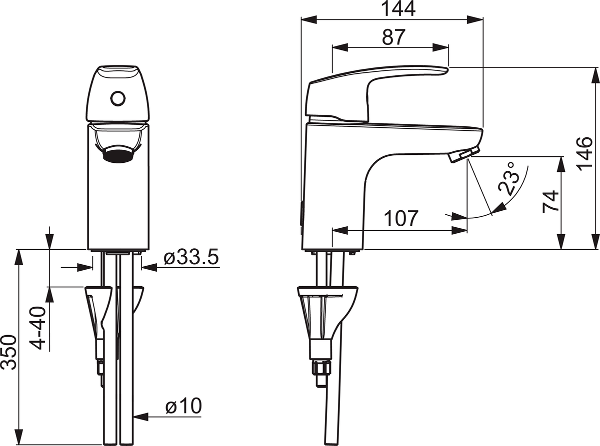 Oras 1010 Смеситель для умывальника 1010 Safira Хром  - Вид №1