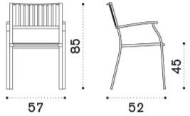 Ethimo Штабелируемый садовый стул из стали Elisir sun-id-1392287 - Вид №7