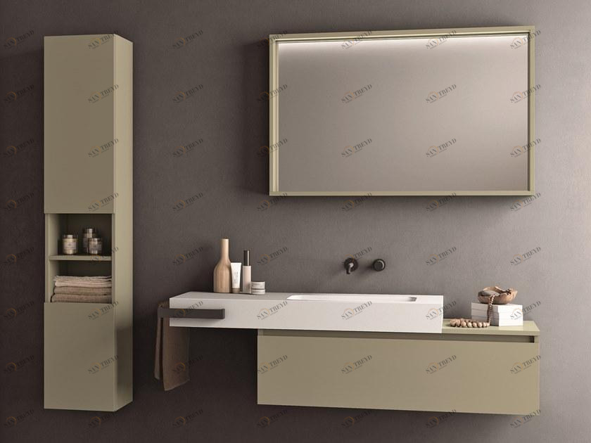 Cerasa Тумба под умывальник из меламина одинарная с вешалкой для полотенец Segno sun-id-1406751