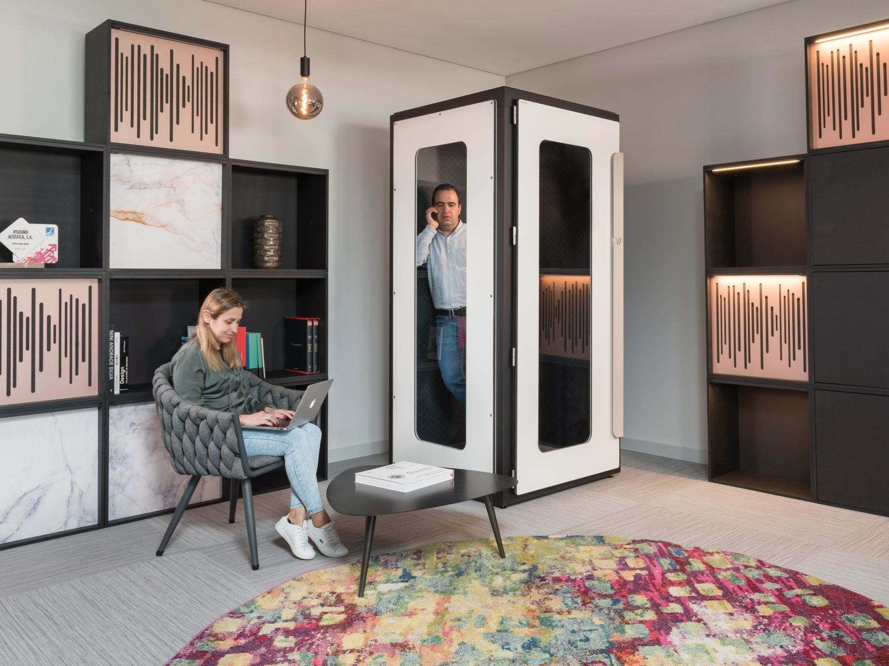 Одноместная акустическая офисная кабина со встроенным освещением Vicoustic Vicbooth Office ARCH-00038230