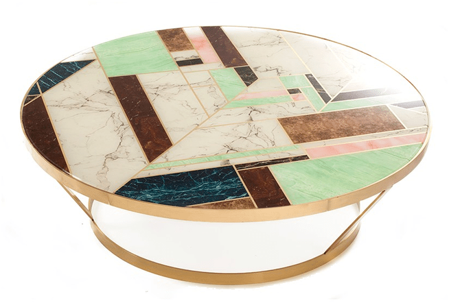 Mambo Unlimited Ideas Круглый журнальный столик из мрамора sun-id-1482639 - Вид №1