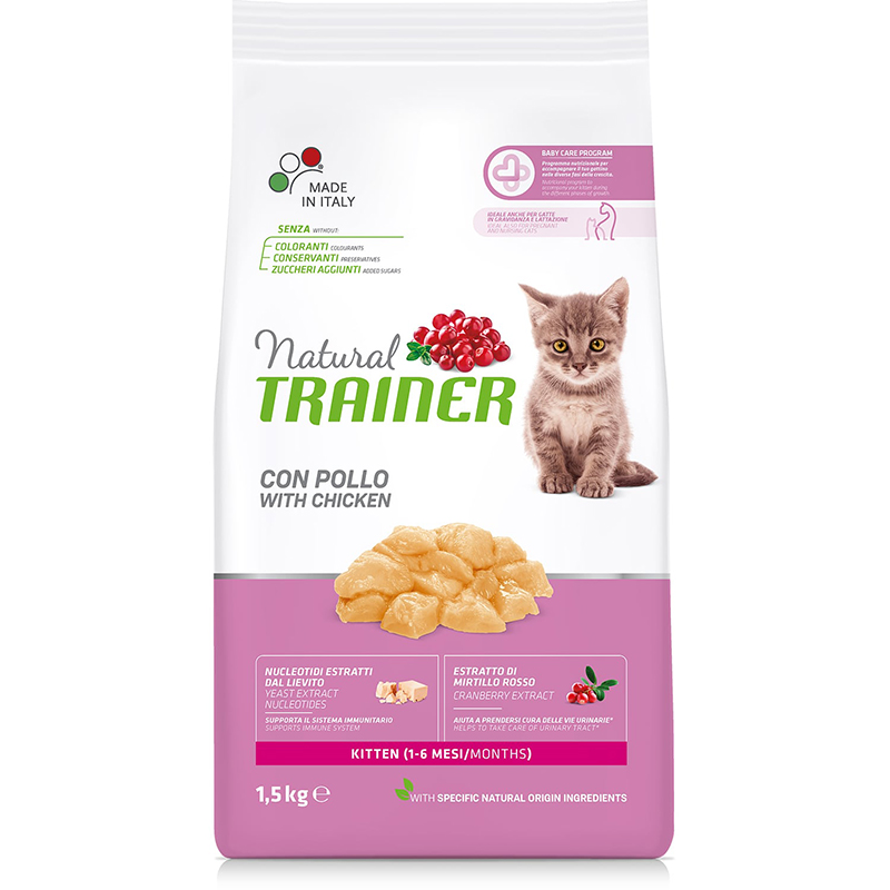 ПР0031084 Корм для котят TRAINER курица сух. 1,5кг NATURAL TRAINER 
