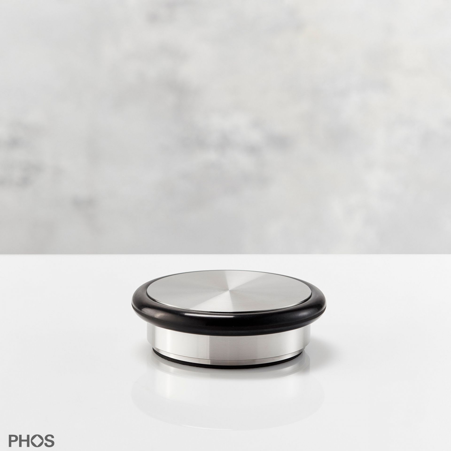 TSB90-30 Стопор напольной двери, без шурупов, ø90 мм, высота 30 мм. PHOS 