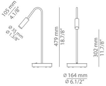 Estiluz Настольная лампа из алюминия Volta M-3537 - Вид №4