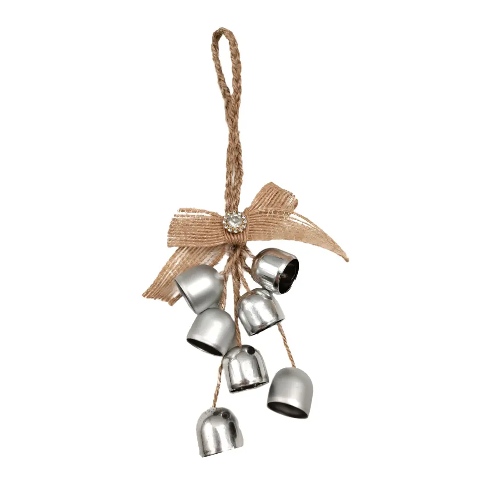 89381642 Украшение елочное «Колокольчики», 13x6.5 см, цвет серебристый STLM-1539767 Santreyd  - Вид №1