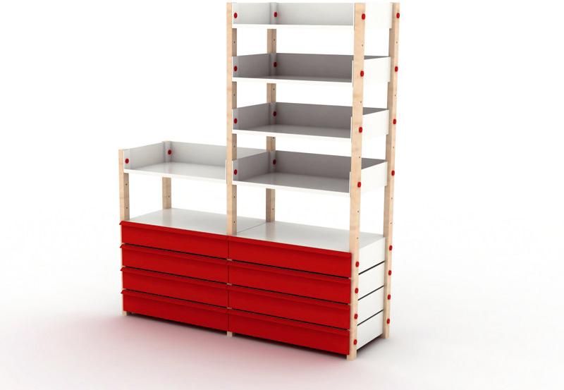 Magis Модульный книжный шкаф с ящиками sun-id-1482074 - Вид №2