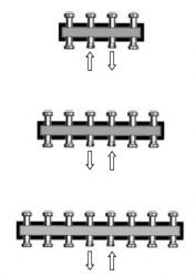 Коллекторы из чёрной стали MEIBES на 3(5) отопительных контура UK и МК ME663013RU - Вид №1