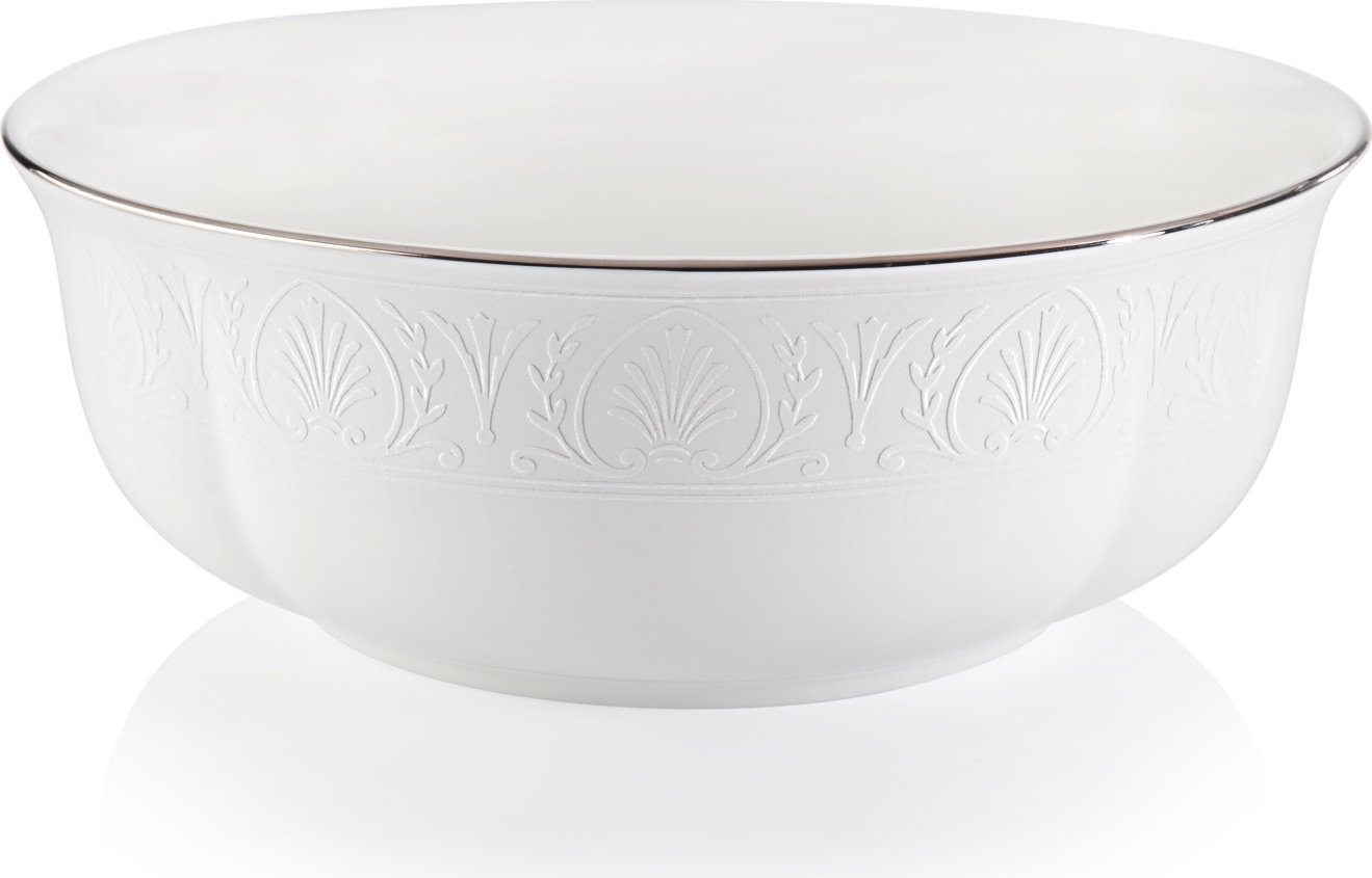 10538164 Lenox Салатник круглый Lenox "Ханна,платиновый кант" 21,5см Фарфор костяной 