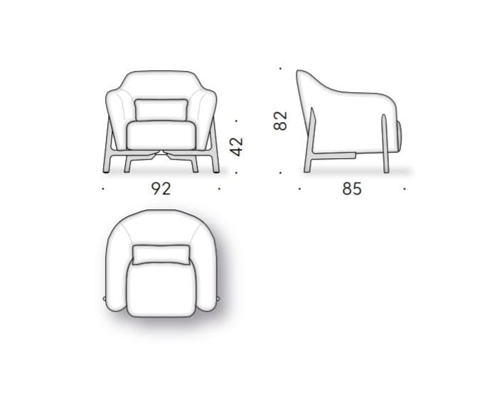 Кресло с подлокотниками DE PADOVA Pilotis ARCH-00137592 - Вид №2