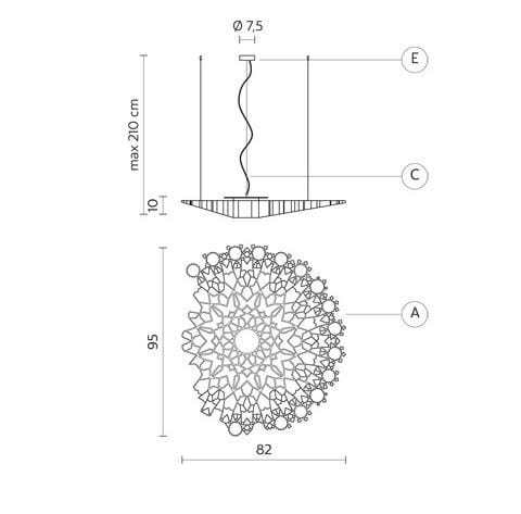Технический мрамор светодиодный подвесной светильник Karman Notredame ARCH-00088320 - Вид №2