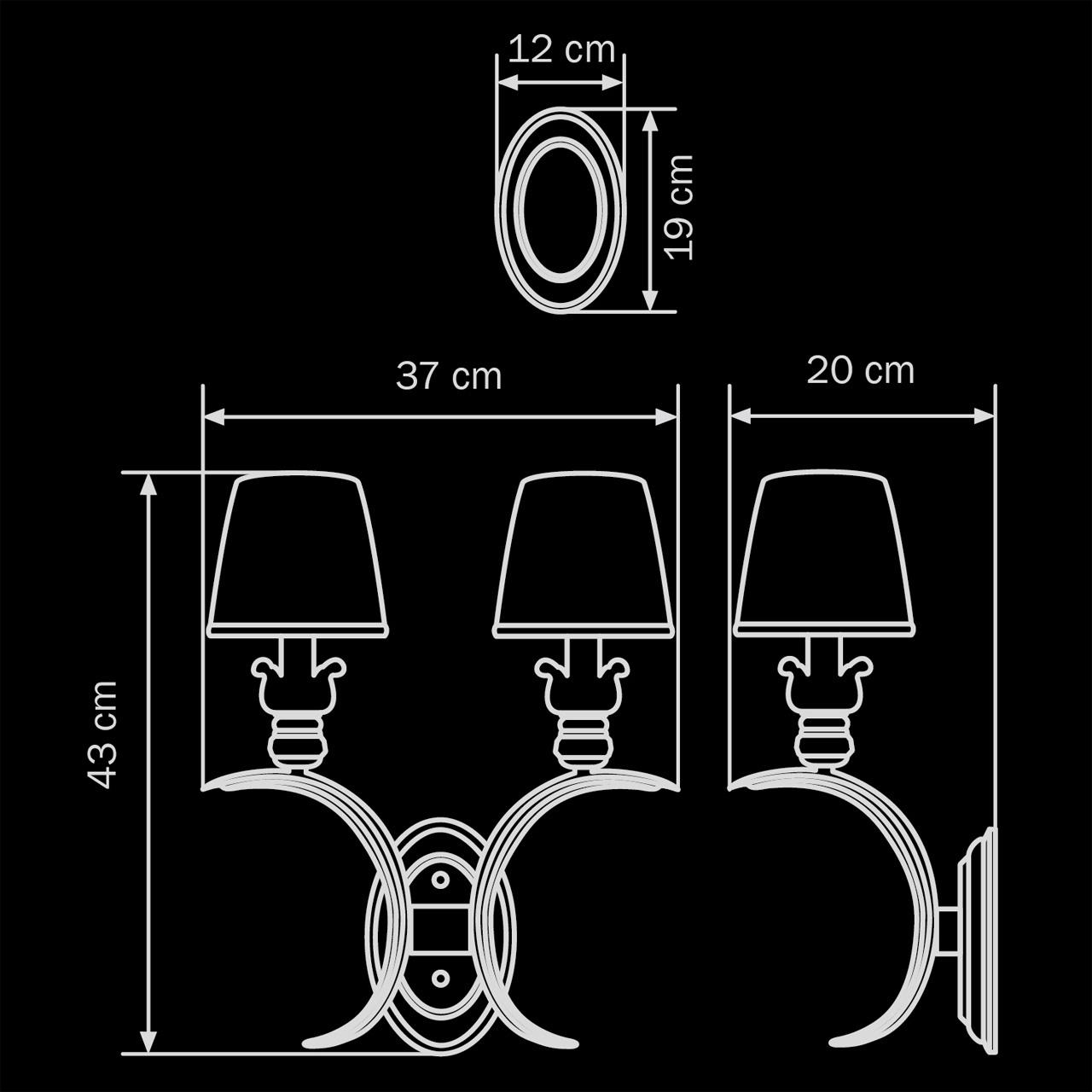 Бра Lightstar Antique 783621 LIGHTSTAR  077333 Бежевый;бронза  - Вид №1