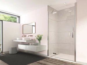 Flair Showers Распашная стеклянная дверь для душа с линейной панелью Oro Orohd120sc