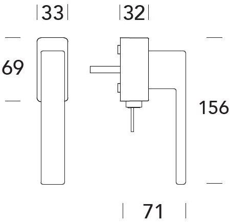 Reguitti Оконная ручка dk с замком на розетке Q-arte A124dkc7158 - Вид №2