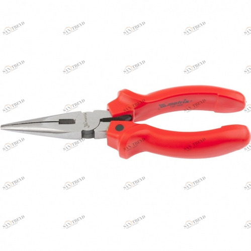 Длинногубцы прямые Standard 160 мм шлифованные пластмассовые рукоятки MATRIX 12548