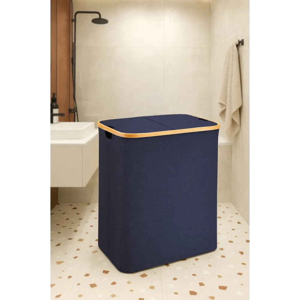 Корзина для белья Сахалин 106 л цвет темно-синий Santreyd STLM-2092391 - Вид №3