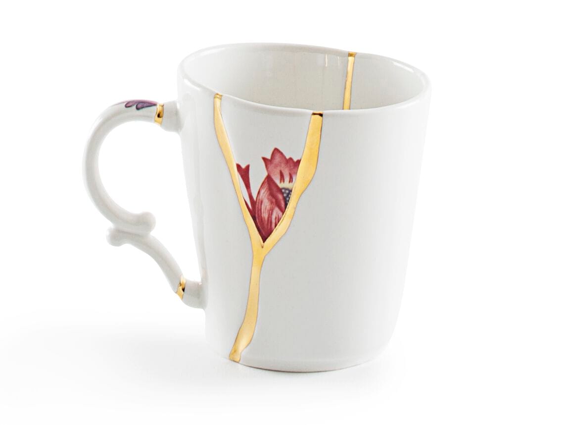 Фарфоровая кофейная чашка с блюдцем Seletti Kintsugi ARCH-00080789