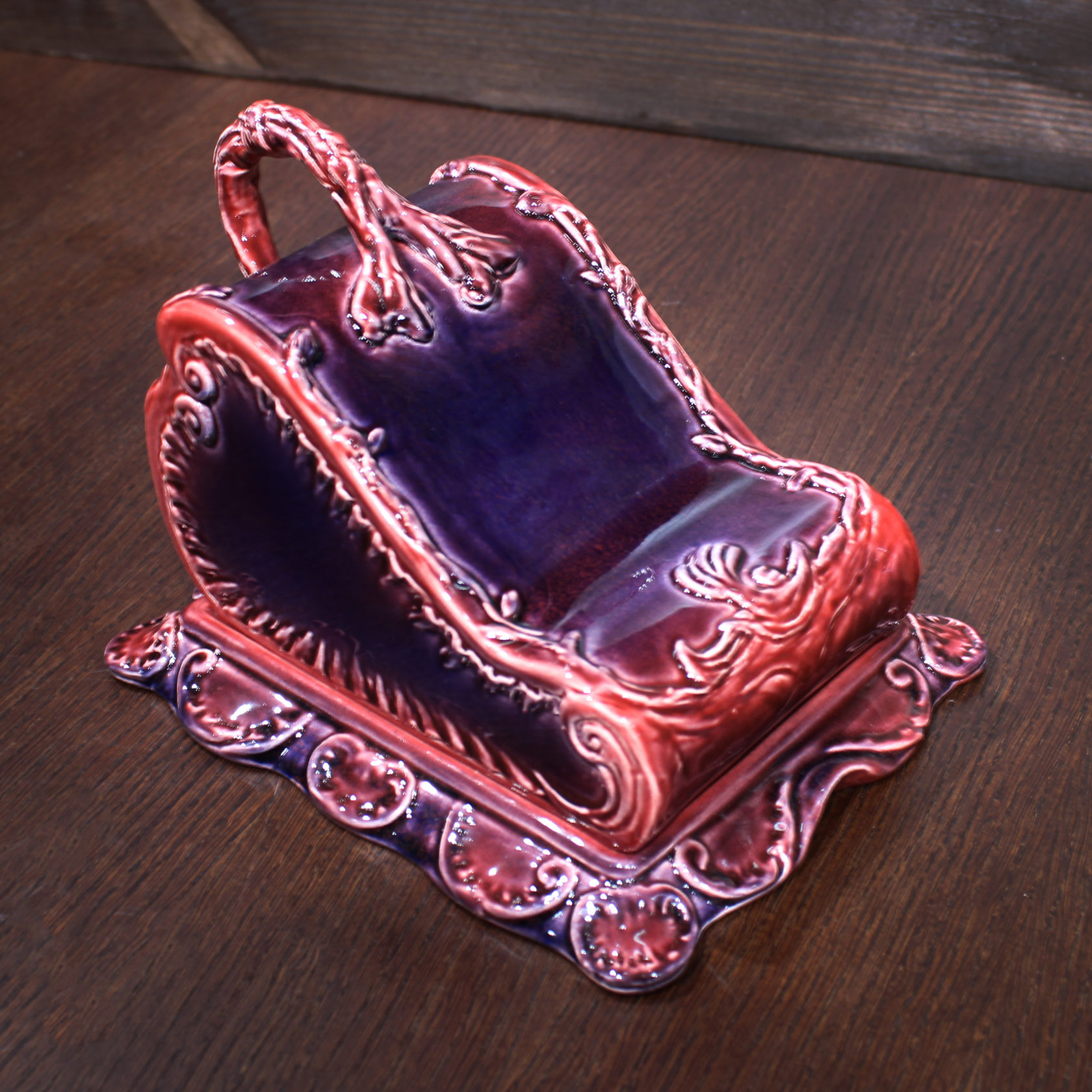 Сырница Красный/золото PROVANSFAIENCE sun-id-994656 - Вид №4