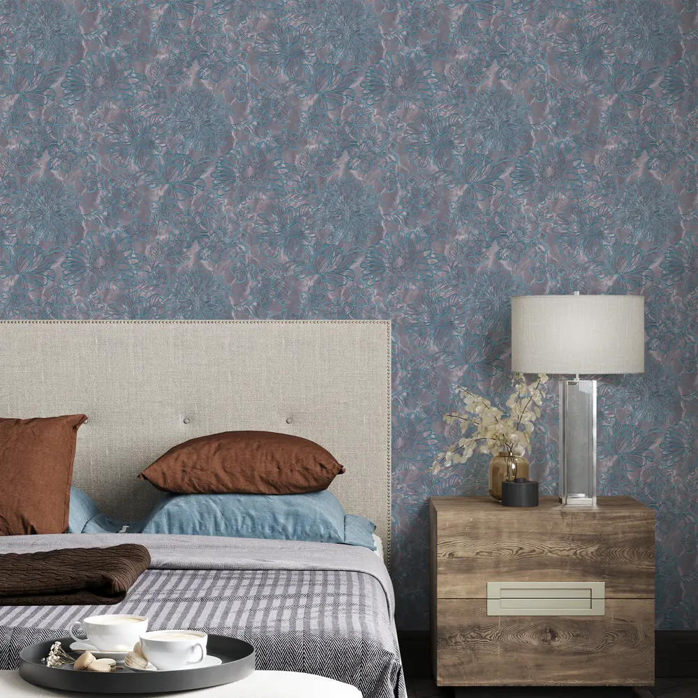 Обои флизелиновые Palitra Family Clairis фиолетовые 1.06 м 71903-46 STLM-2106128 - Вид №2