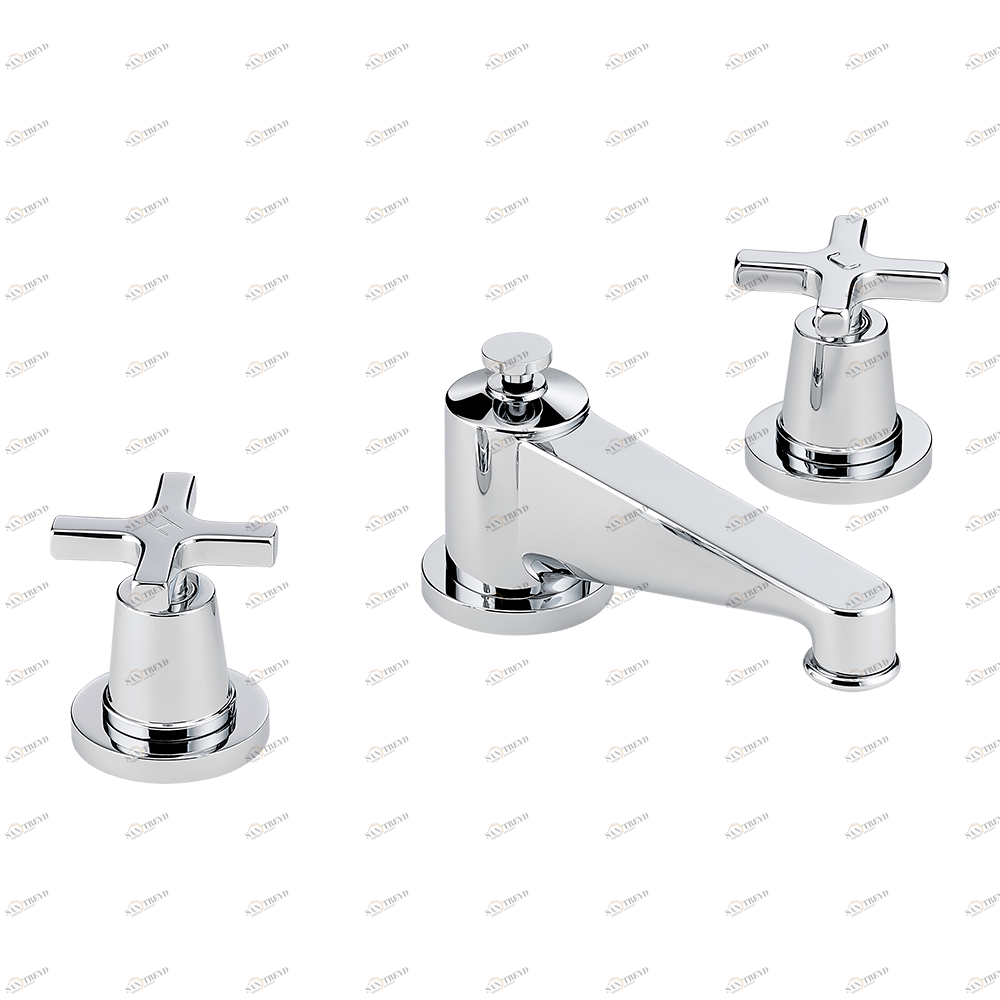 G69-151 Смеситель для раковины на три отверстия устанавливаемый на борту с донным клапаном Thg-paris Spirit G69 151 A02 CAT.A