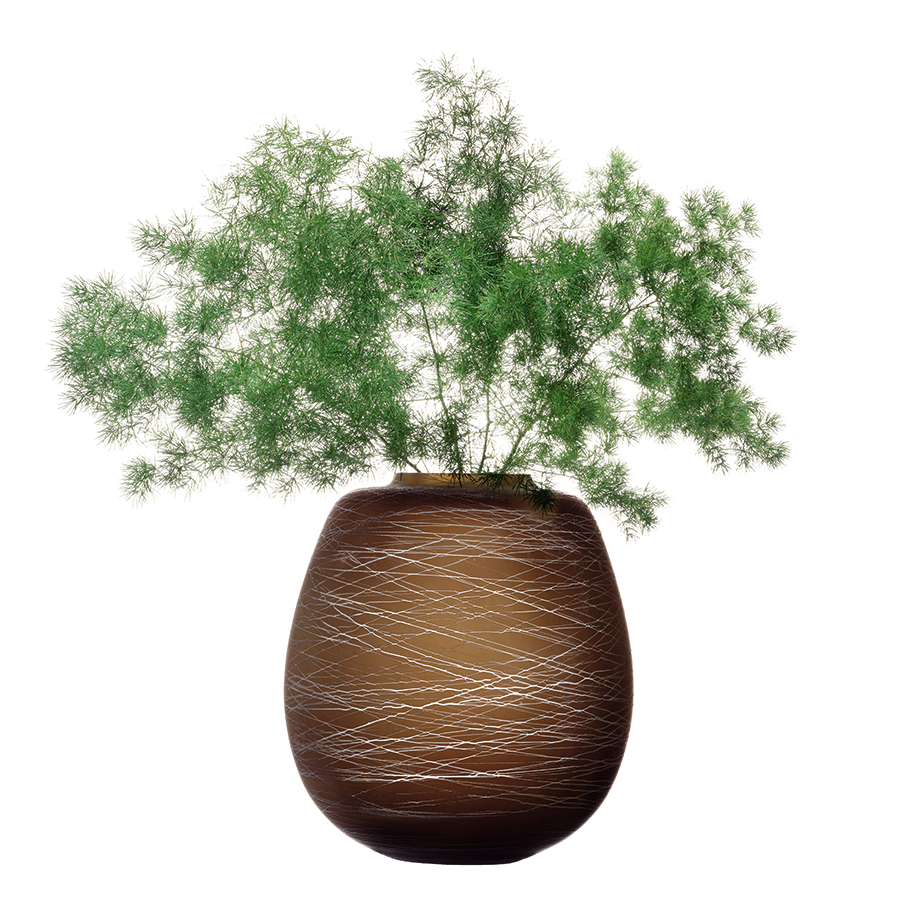 G1607-26-154 Ваза boulder 26 см коричневая LSA International  - Вид №3