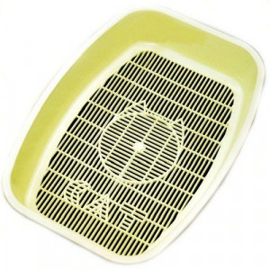 Т00011086 Туалет для кошек 32х23х6см с сеткой малый CAT STEP