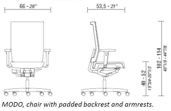 ESTEL GROUP Поворотный офисный стул из ткани Modo sun-id-1485188 - Вид №8