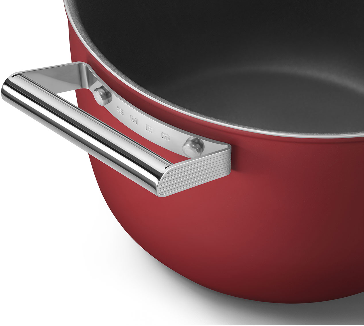 CKFC2611RDM Посуда / кастрюля с двумя ручками и крышкой 26 см, красная SMEG  - Вид №8