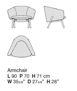 Садовое кресло Sunbrella® с подлокотниками Kristalia Tuile ARCH-00062757 - Вид №3