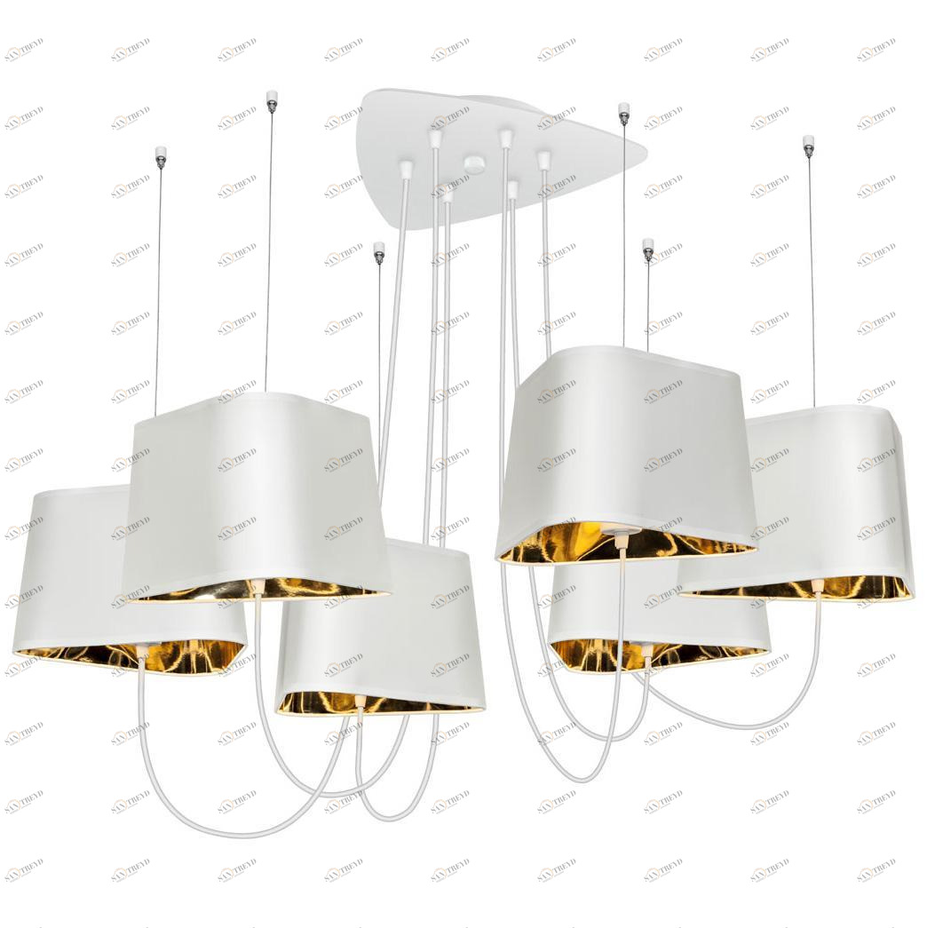 Люстра подвесная белая 6 ламп Loft 1167-6WH LOFT IT ДИЗАЙНЕРСКИЕ, LOFT1167 00-3834202 Белый 