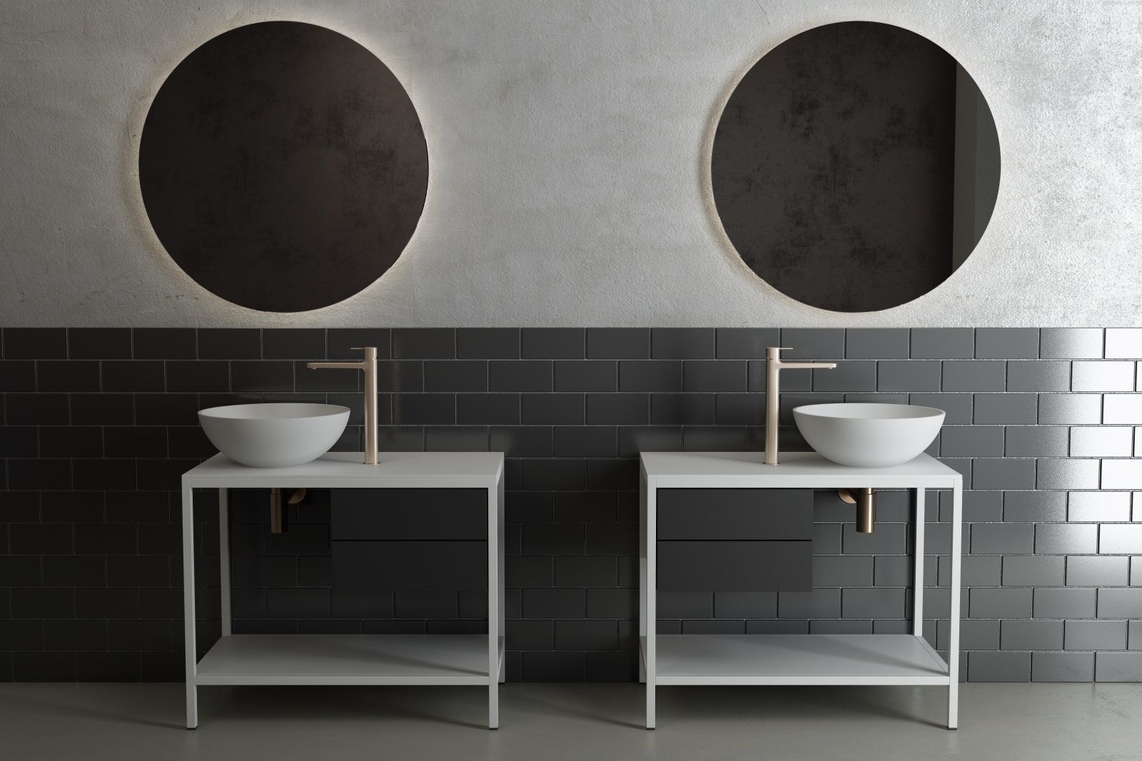 Металлическая секционная напольная раковина MOMA Design ARIA ARCH-00090078 - Вид №5