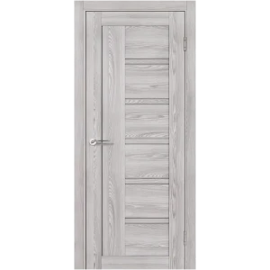 Комплект двери Парма вертикальная со стеклом 90x200 см ПВХ цвет холодное дерево с добором 100 мм