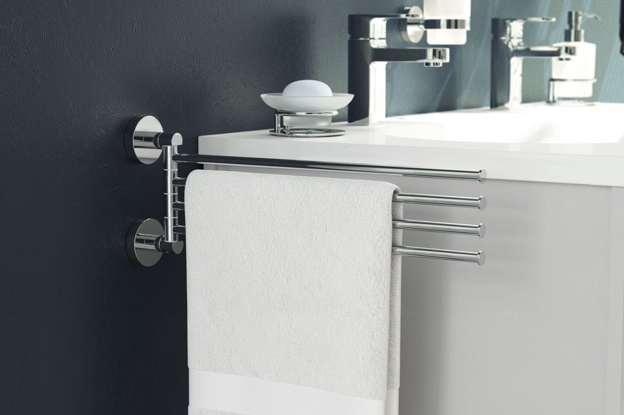 HAR 025 Держатель полотенец поворотный четверной 40 cm ARTWELLE Harmonie - Вид №2