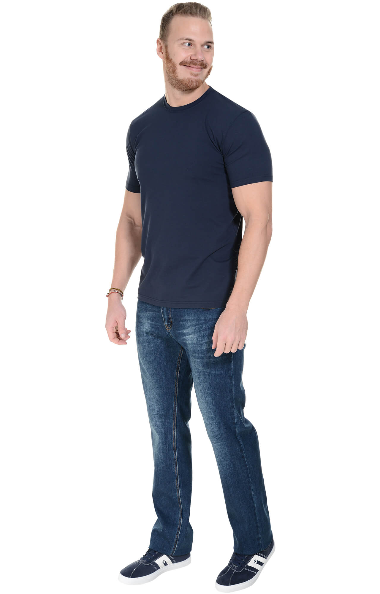 62083 Футболка мужская темно-синяя LUXE  Одежда для официантов  размер XXXL  - Вид №4