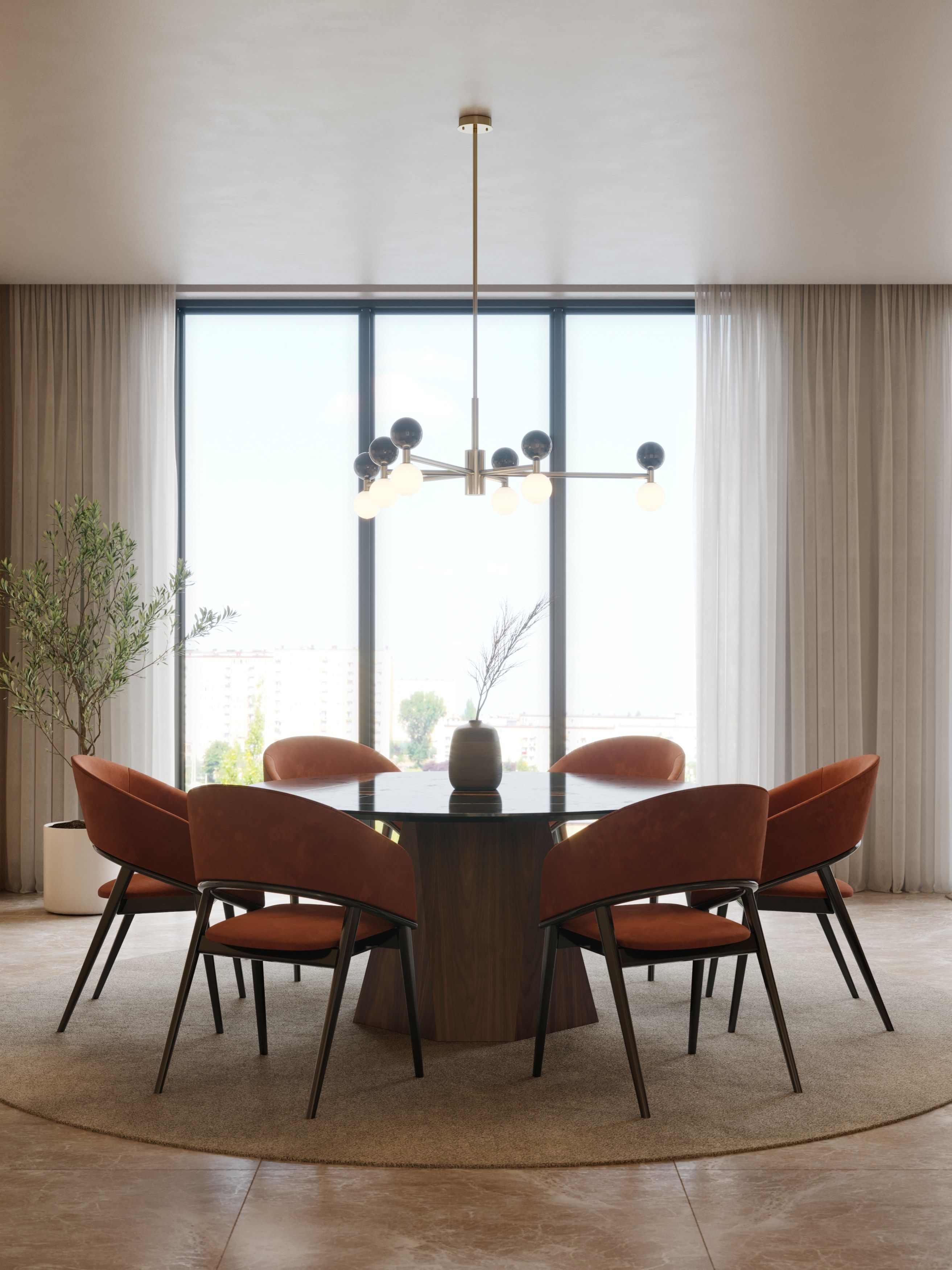 Круглый деревянный стол для гостиной Stylish Club Olivia ARCH-00081121 - Вид №5