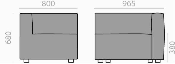 Andreu World Секционный модульный диван из ткани Dado sun-id-1371204 - Вид №7