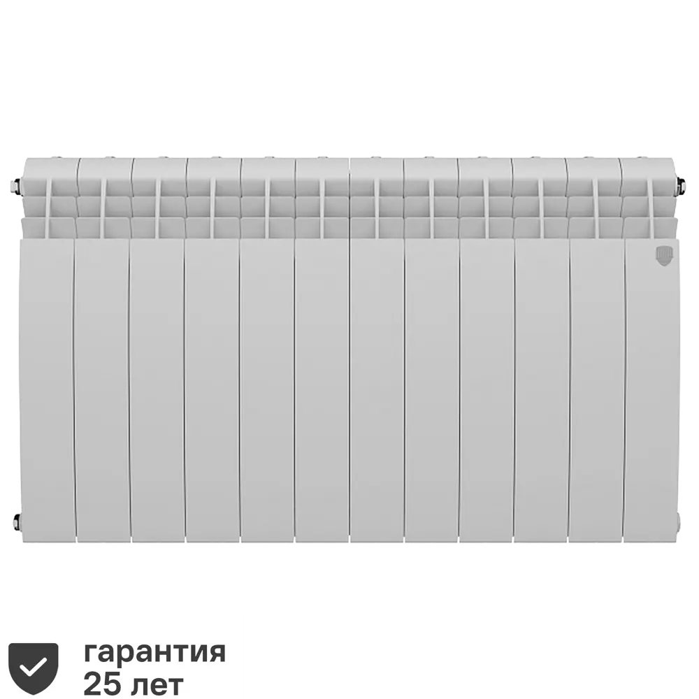 Радиатор секционный Royal Thermo Biliner RTBBTVR50012 500/87 12 секций нижнее правое подключение биметалл белый 82758189 STLM-2193145