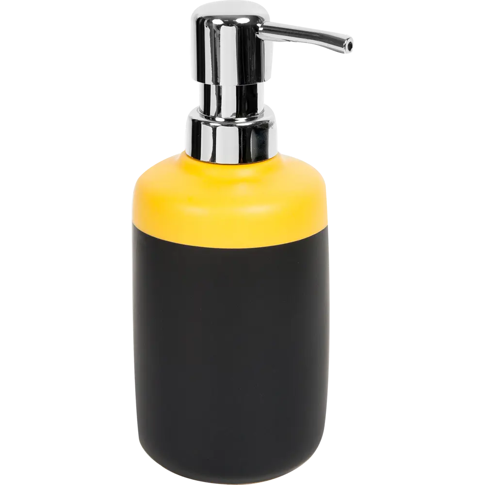 Дозатор для жидкого мыла Keila цвет чёрный/жёлтый SWENSA STLM-2055878