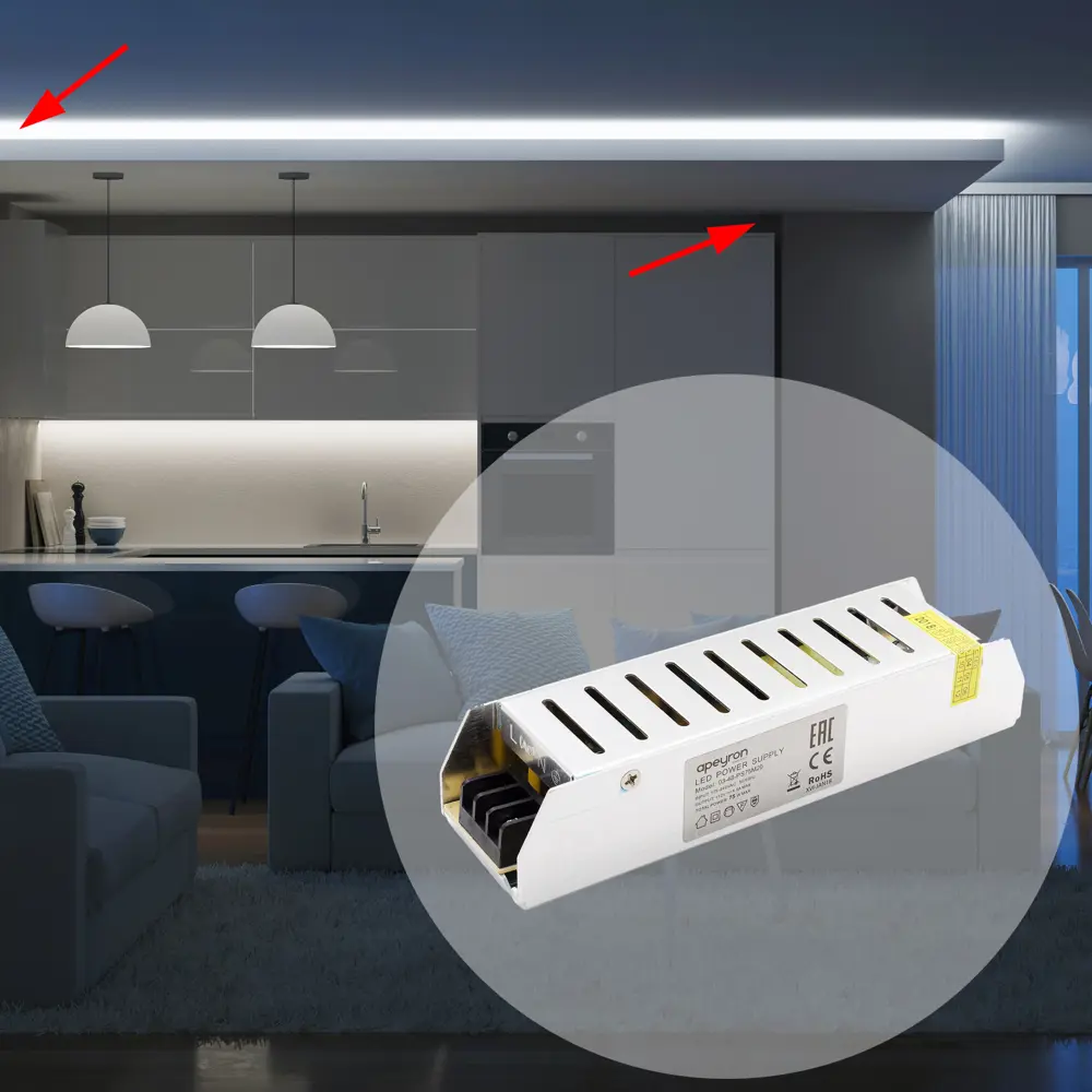APEYRON Блок питания 75Вт 12В для светодиодного освещения 15785808 STLM-0006320 - Вид №11