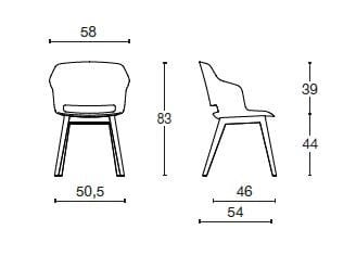 Стул из полипропилена со встроенной подушкой Diemme Clop ARCH-00086296 - Вид №7
