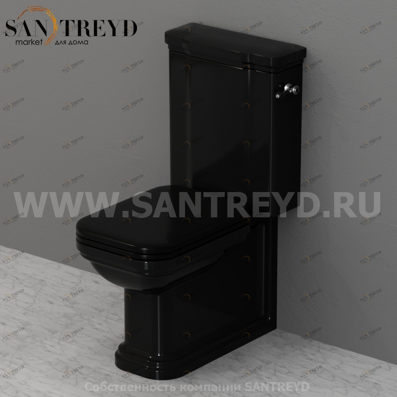 417904 Бачок для унитаза Черный Kerasan Waldorf Италия
