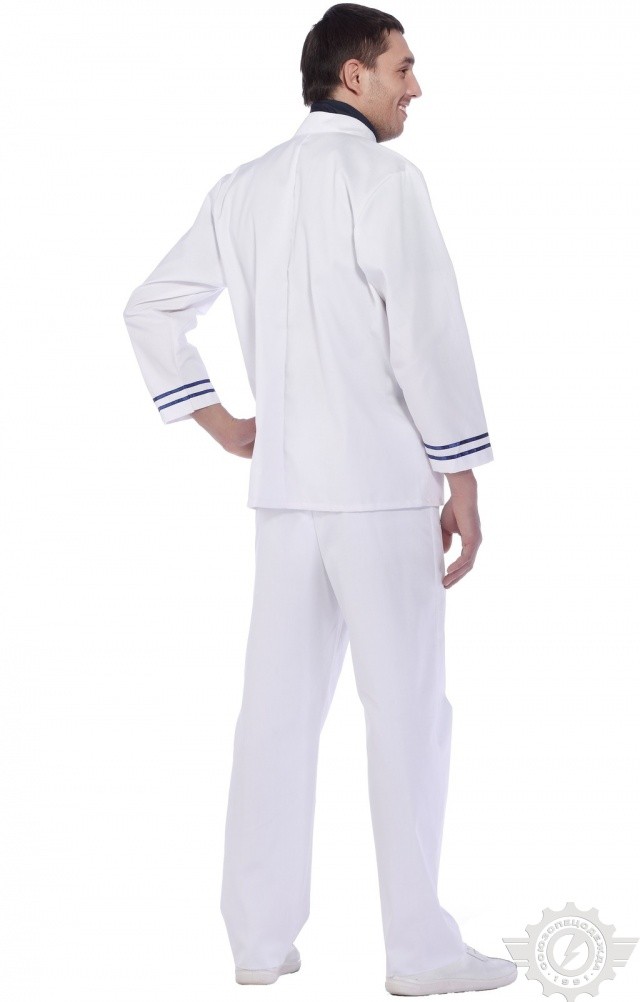 64717 Куртка поварская "Люкс-Лайт" синяя полоска  Повар  размер 52-54/182-188 Спецодежда  - Вид №4