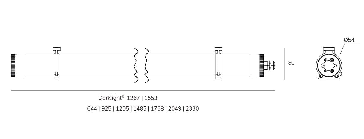 Поликарбонат светодиодный наружный потолочный светильник Exporlux TUBILINE TP SL ARCH-00025683 - Вид №3