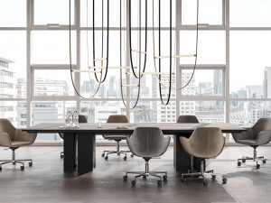 Деревянный прямоугольный стол для совещаний